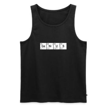 Genius Genius Periodic Table Chemist Element - Men's Premium Organic Tank Top - black - Front - AI Model Male 178 light (178cm)