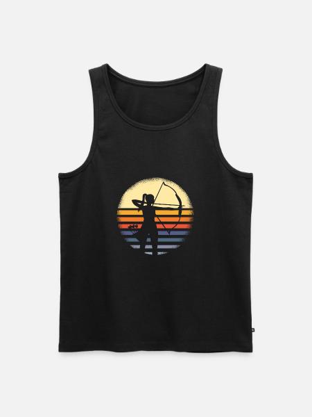 Archer retro - Men's Premium Organic Tank Top - black
