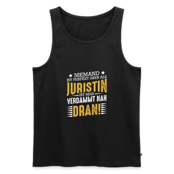 Niemand Ist Perfekt Juristin Studentin Abschluss - Männer Premium Bio Tank Top - Schwarz - Vorne - Michal (187cm)