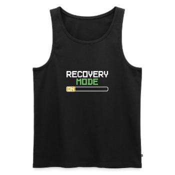 Recovery Mode Get well soon recovery gift - Men's Premium Organic Tank Top - black - Front - AI Model Male 178 light (178cm)