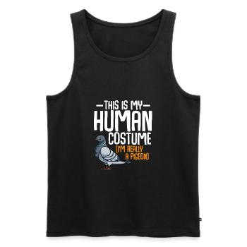 This Is My Human Costume Pigeon Pigeon Bird - Men's Premium Organic Tank Top - black - Front - Michal (187cm)