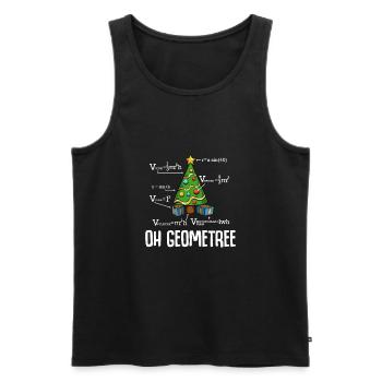 Oh Geometree Merry Christmas Math Arithmetic - Men's Premium Organic Tank Top - black - Front - AI Model Male 178 light (178cm)
