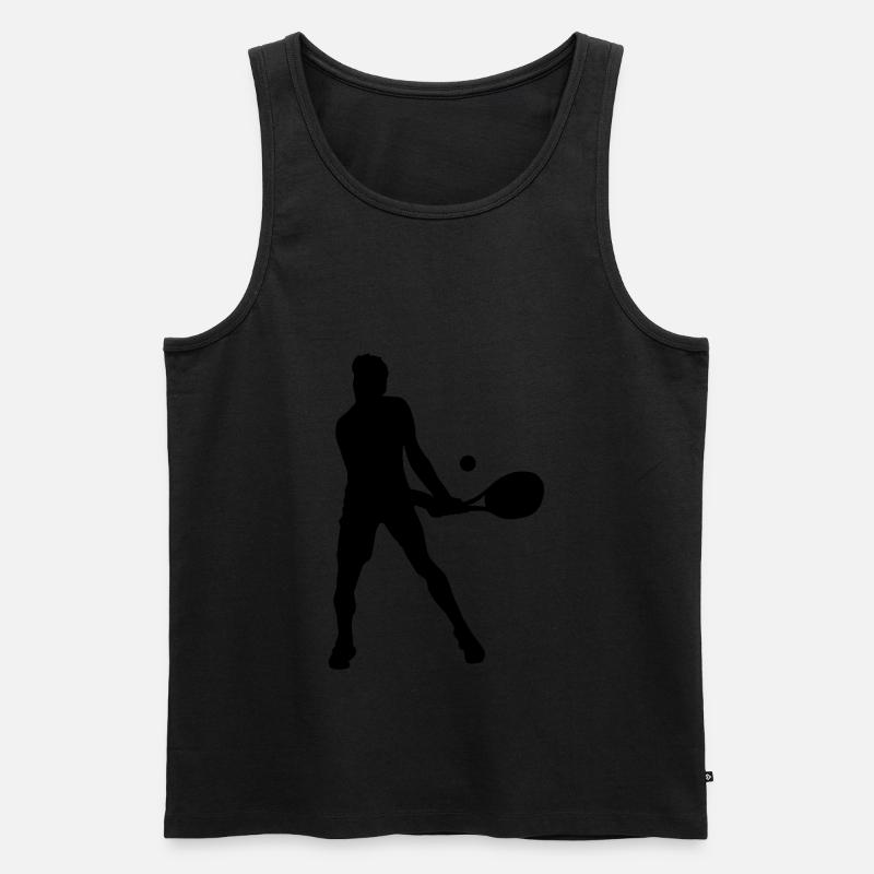 Squash spieler silhouette - Männer Premium Bio Tank Top - undefined