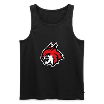 Luchs - Männer Premium Bio Tank Top - Schwarz - Vorne - AI Model Male 178 light (178cm)