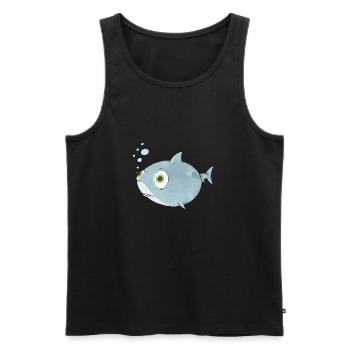 Thick fish - Men's Premium Organic Tank Top - black - Front - AI Model Male 178 light (178cm)