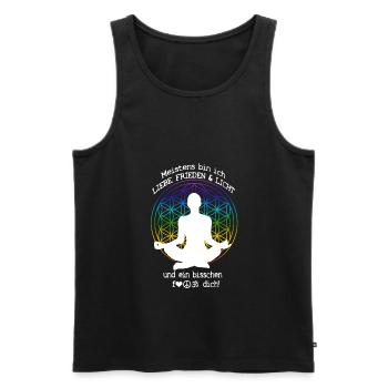 Mostly I'm peace - Mostly I am peace - Men's Premium Organic Tank Top - black - Front - Michal (187cm)