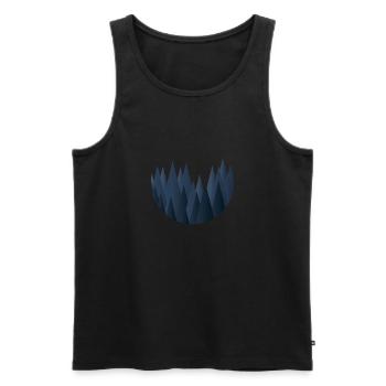 blue cone forest - Men's Premium Organic Tank Top - black - Front - AI Model Male 178 light (178cm)