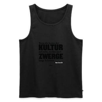 Kultur-Zwerge - Männer Premium Bio Tank Top - Schwarz - Vorne - Michal (187cm)