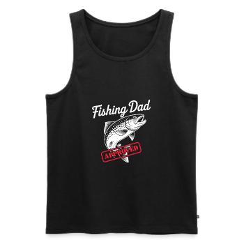 Bester Angelpapa Best Fishing Dad Approved - Männer Premium Bio Tank Top - Schwarz - Vorne - AI Model Male 178 light (178cm)