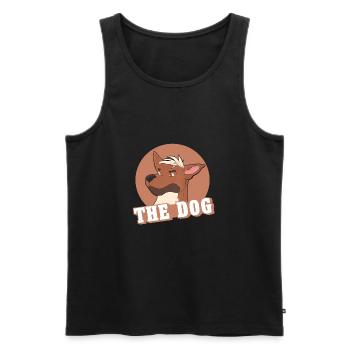 Der Hund - Männer Premium Bio Tank Top - Schwarz - Vorne - AI Model Male 178 light (178cm)