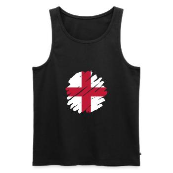 England Flag Vintage English Flag Used Look - Men's Premium Organic Tank Top - black - Front - Michal (187cm)