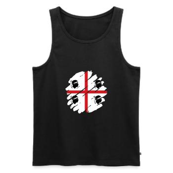 Sardinia Flag Sardinian Flag Sardegna Flag - Men's Premium Organic Tank Top - black - Front - AI Model Male 178 light (178cm)