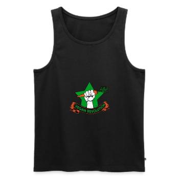 Vegan Revolution Plant Vegetarian Diet Veganism - Men's Premium Organic Tank Top - black - Front - AI Model Male 178 light (178cm)