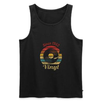 Depuis 1952 Vinyl Retro Vintage Music - Débardeur bio Premium Homme - noir - Devant - Michal (187cm)