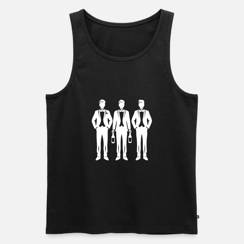 Bräutigam Team Junggesellenabschied - Männer Premium Bio Tank Top - Schwarz