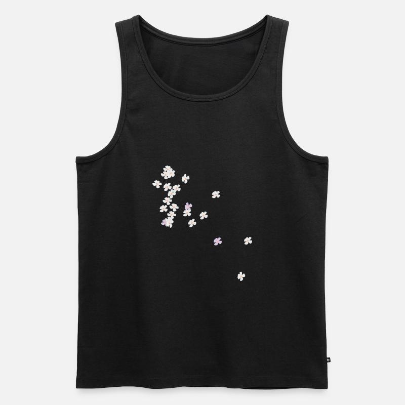 Blume - Männer Premium Bio Tank Top - Schwarz