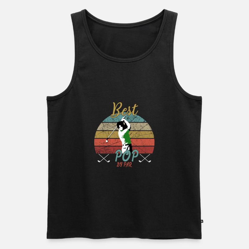 Golf - Männer Premium Bio Tank Top - Schwarz