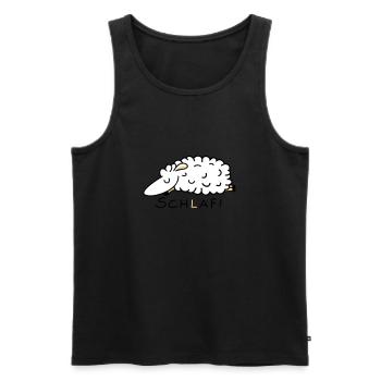 Dors comme les moutons - Débardeur bio Premium Homme - noir - Devant - Michal (187cm)