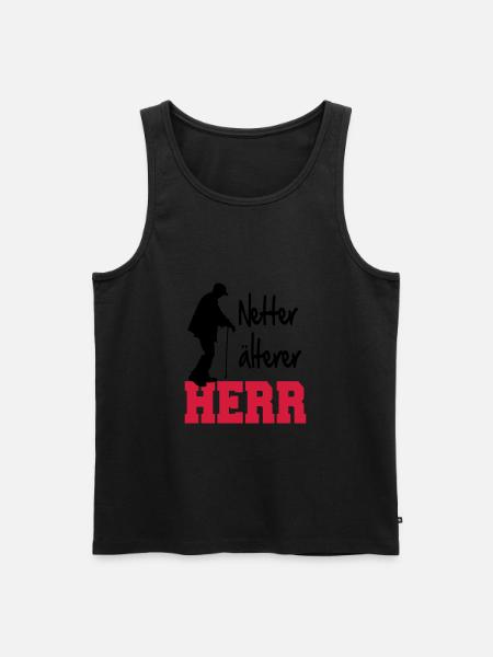 Netter Alter Mann - Männer Premium Bio Tank Top - Schwarz