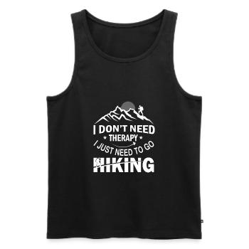 Hiking, climbing, climb, walking, mountain, hike, - Männer Premium Bio Tank Top - Schwarz - Vorne - AI Model Male 178 light (178cm)