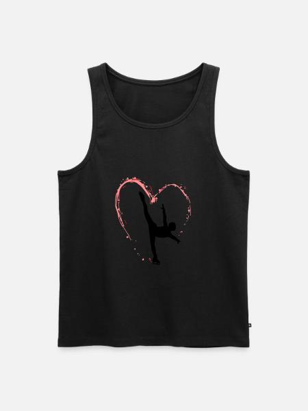Heart skating - Men's Premium Organic Tank Top - black