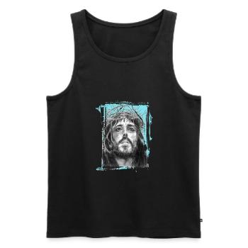 Jésus-Sainte Marie Religion - Débardeur bio Premium Homme - noir - Devant - Michal (187cm)