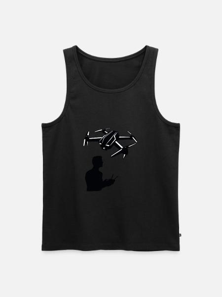 Drone man with remote control - Men's Premium Organic Tank Top - black