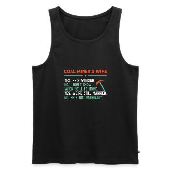 Mine Minenarbeiter - Männer Premium Bio Tank Top - Schwarz - Vorne - Michal (187cm)