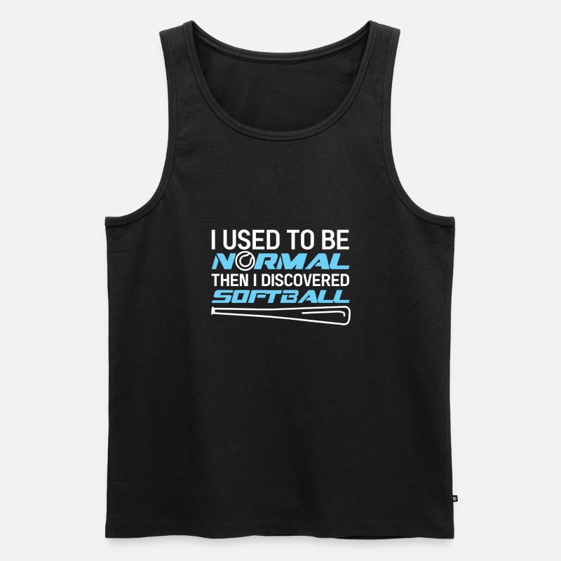 Softball - Männer Premium Bio Tank Top - Schwarz