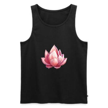 Lotusblüte - Männer Premium Bio Tank Top - Schwarz - Vorne - Michal (187cm)