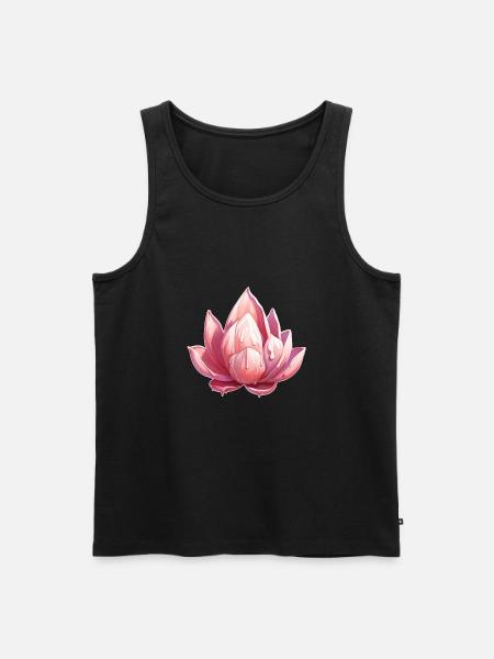 Lotusblüte - Männer Premium Bio Tank Top - Schwarz