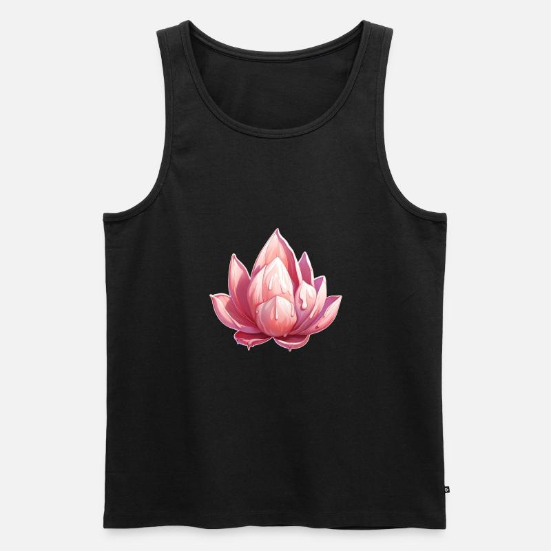 Lotusblüte - Männer Premium Bio Tank Top - Schwarz