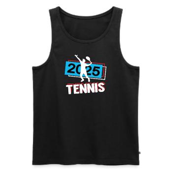 Tennis 2025 Tennisturnier Tennisspieler Spiel - Männer Premium Bio Tank Top - Schwarz - Vorne - Michal (187cm)