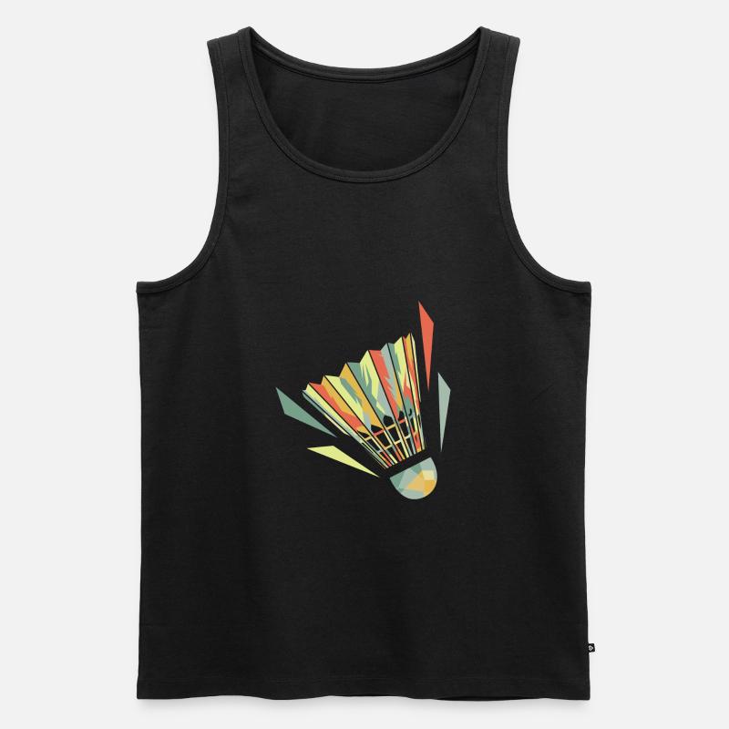Badminton - Männer Premium Bio Tank Top - Schwarz