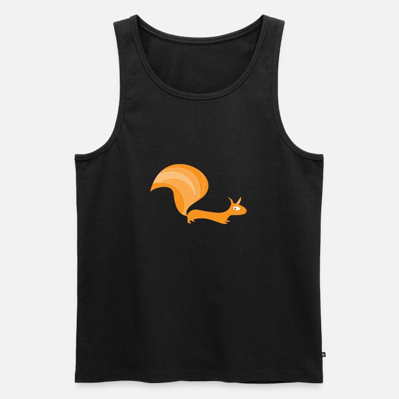 Eichhörnchen mit Einhorn (b) - Männer Premium Bio Tank Top - Schwarz