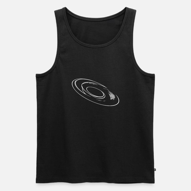 Geometric three-dimensional circular disk - Men's Premium Organic Tank Top - black