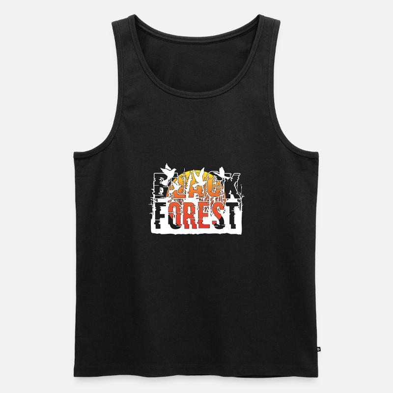 BLACK FOREST SCHWARZWALD - Männer Premium Bio Tank Top - Schwarz
