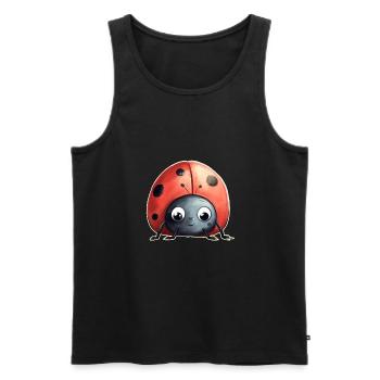 Ladybird - Men's Premium Organic Tank Top - black - Front - AI Model Male 178 light (178cm)