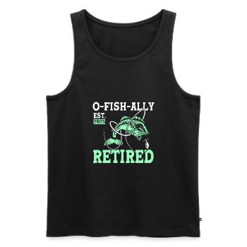 Retirement 2025 Pensioner Pension Pensioner - Men's Premium Organic Tank Top - black - Front - AI Model Male 178 light (178cm)