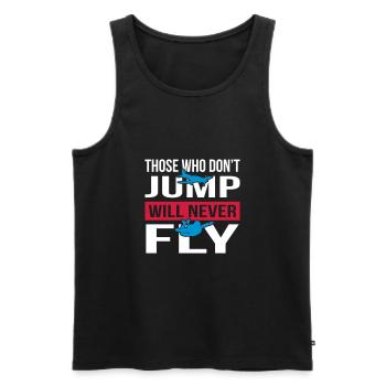 Will Never Fly Skydive - Men's Premium Organic Tank Top - black - Front - Michal (187cm)