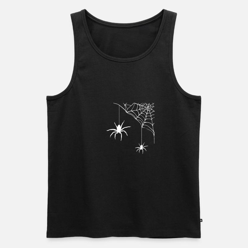 Spider - spider web - Men's Premium Organic Tank Top - black