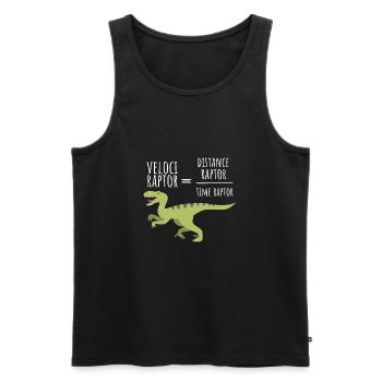 Velociraptor - Physique - Débardeur bio Premium Homme - noir - Devant - Michal (187cm)