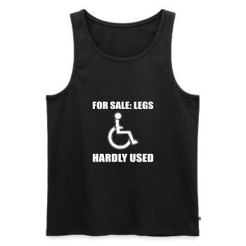 Rollstuhl - Männer Premium Bio Tank Top - Schwarz - Vorne - Michal (187cm)