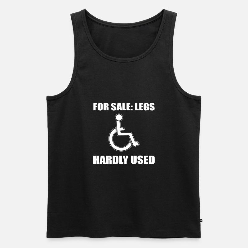 Rollstuhl - Männer Premium Bio Tank Top - Schwarz