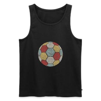 Fingerprint Handball Retro Ball Gift - Men's Premium Organic Tank Top - black - Front - AI Model Male 178 light (178cm)