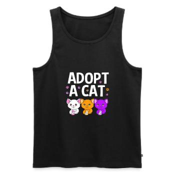 Katzenrettung Tierrechte Tierrettung Tierheim - Männer Premium Bio Tank Top - Schwarz - Vorne - AI Model Male 178 light (178cm)