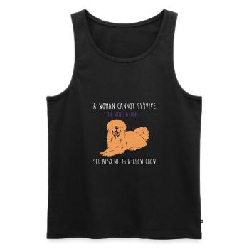 Chow Chow Hund - Männer Premium Bio Tank Top - Schwarz - Vorne - Michal (187cm)