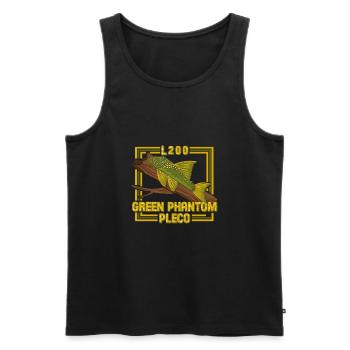 Green Phantom Pleco Catfish L200 Aquarium Ornamental Fish - Men's Premium Organic Tank Top - black - Front - AI Model Male 178 light (178cm)