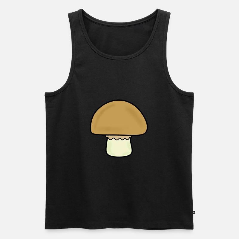 Pilz, Pilze - Männer Premium Bio Tank Top - Schwarz