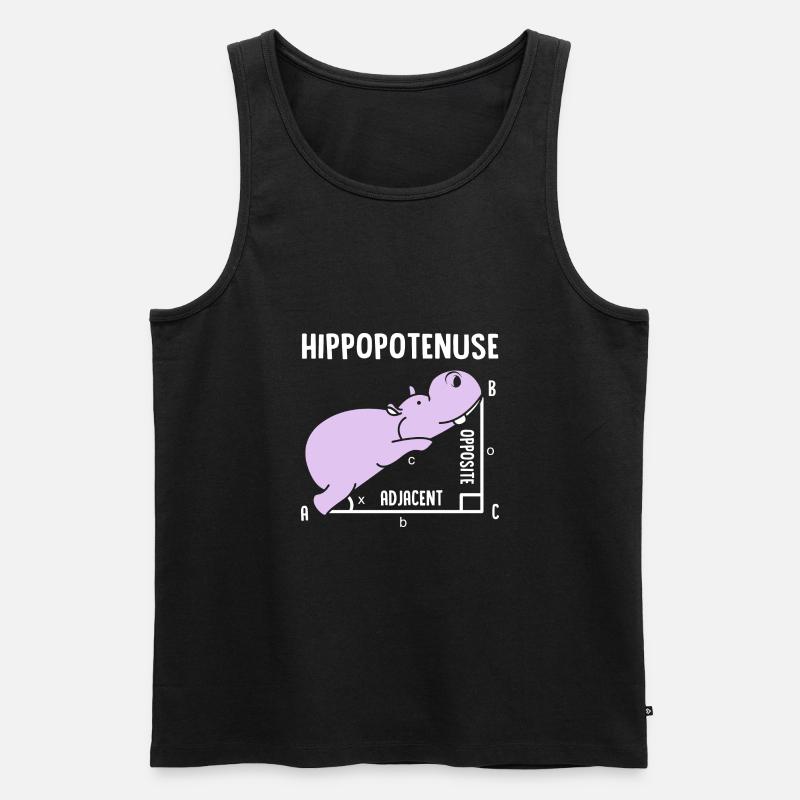 Nilpferd - Männer Premium Bio Tank Top - Schwarz